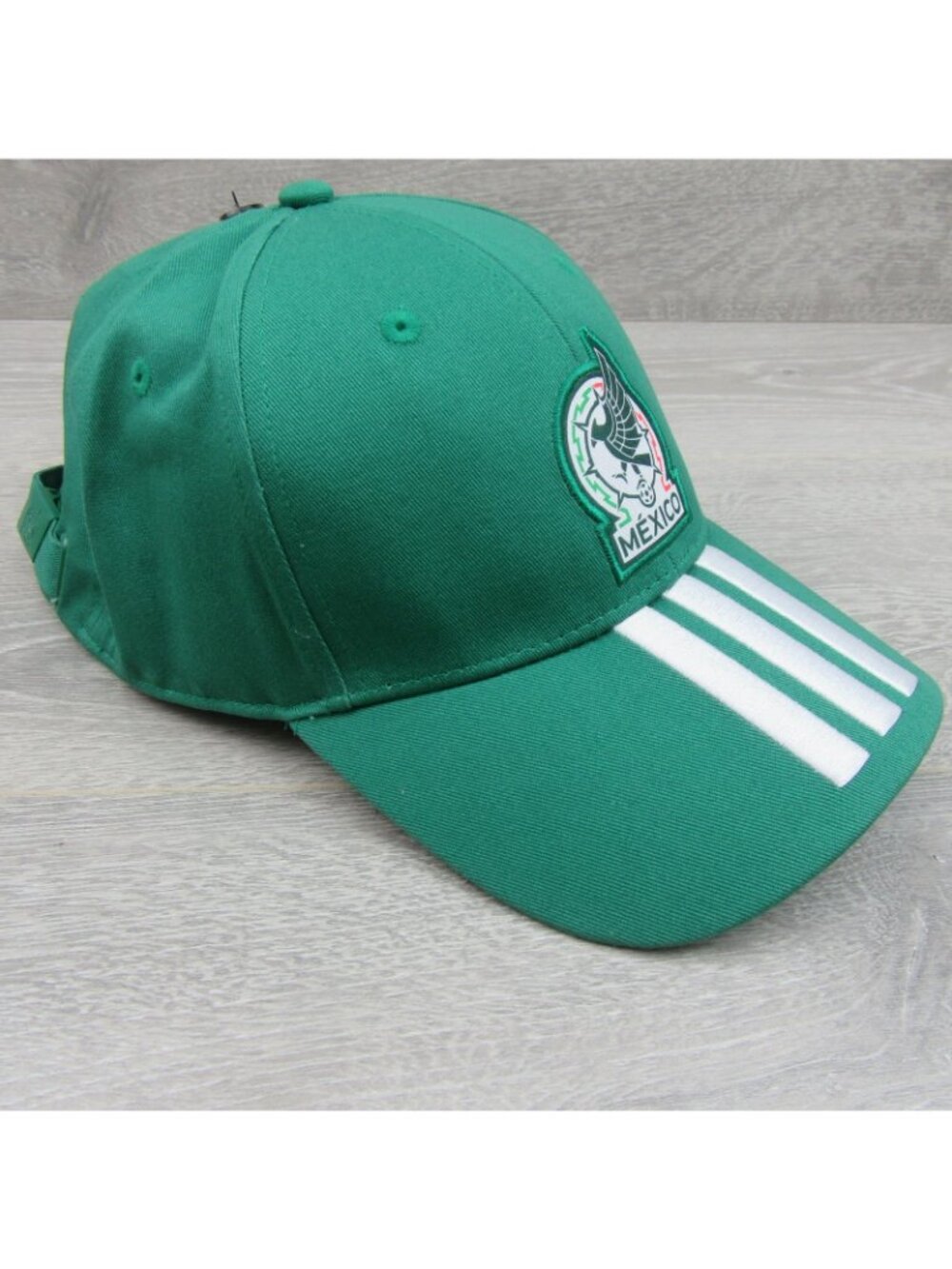 Adidas 3 Stripes Mexico 26 Baseball Cap Hat Men's Adjustable Strapback Green NEW - Picture 4 of 15